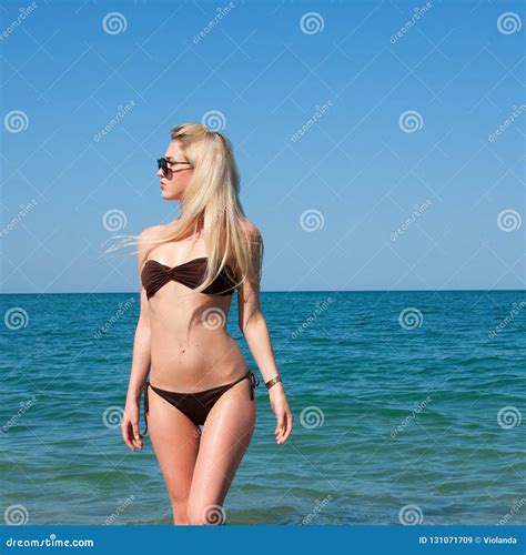 Beautiful Woman Resting On The Beach Stock Image Image Of Dieting Sensual 131071709