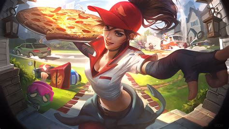 Pizza Delivery Sivir Splash Art Lol League Of Legends Lol K
