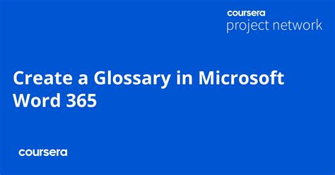 Create A Glossary In Microsoft Word 365