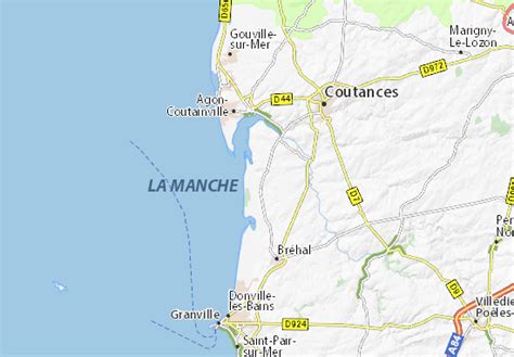 Mappa Michelin Hauteville Sur Mer Pinatina Di Hauteville Sur Mer