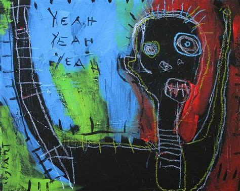 Jeff Hughart Basquiat Inspired Original Painting Outsider Folk Pop Art
