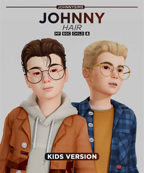 Johnny Hair Kids Ver Johnnysims On Patreon In 2022 Sims 4