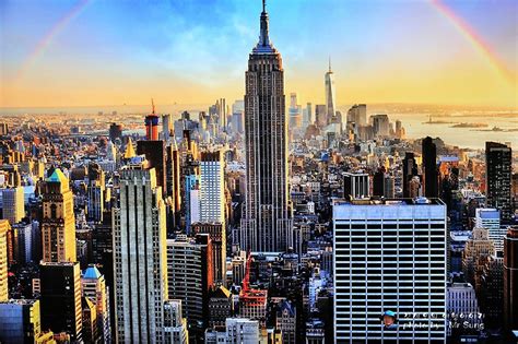 미국 뉴욕 뉴욕의 랜드마크로 수많은 관광객들이 찾아오는 엠파이어 스테이트 빌딩 전망대
