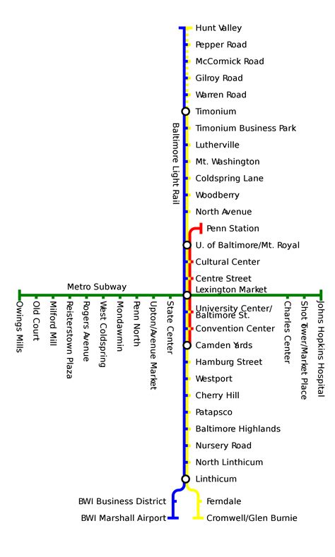 Baltimore Light Rail Stations Map Map Of Campus