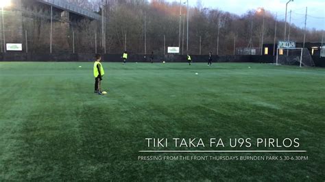 Tiki Taka Football Academy U9 Pirlos Team Working On Pressing From The