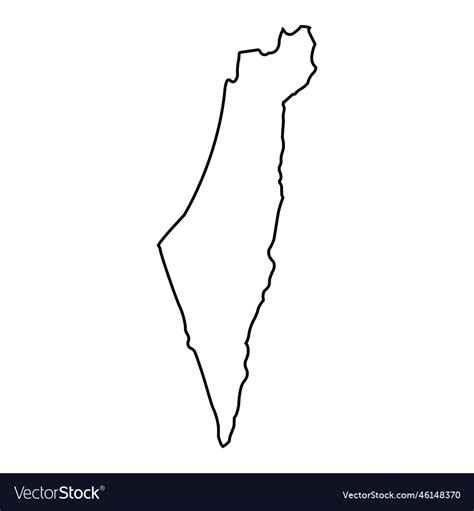Palestine Map Icon Royalty Free Vector Image VectorStock