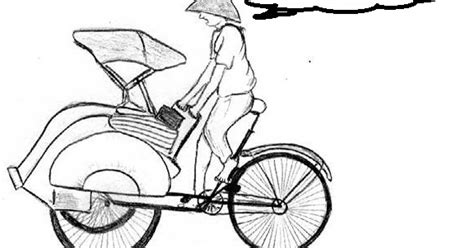 Gambar Mewarnai Becak Mewarnai Gambar Unta Drawing Image