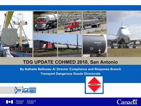 Transportation Of Dangerous Goods Update Transport Canada