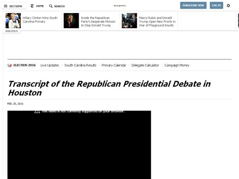 Transcript Of The Republican Presidential Debate In Houston The New
