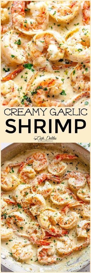 Creamy Garlic Shrimp With Parmesan Low Carb Cafe Delites Madopskrifter Mad Ideer Og Sund Mad