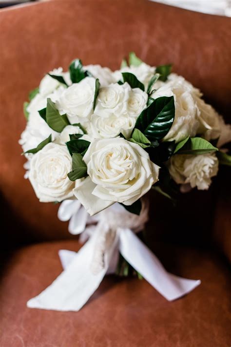 Tight Compact All White Bridal Bouquet At Lotte New York Palace In