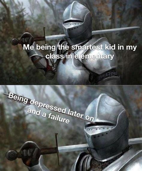 Me Being The Smartest Kid In My Class Medieval Knight With Arrow In