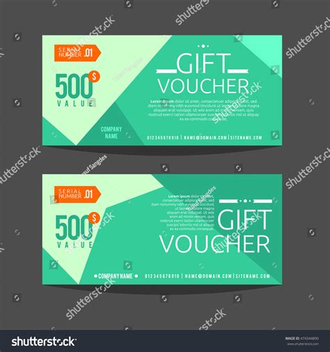 T Voucher Template T Certificate Coupon Stock Vector Royalty