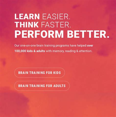 Learningrx Brain Training Thinking Skills Innovative Education