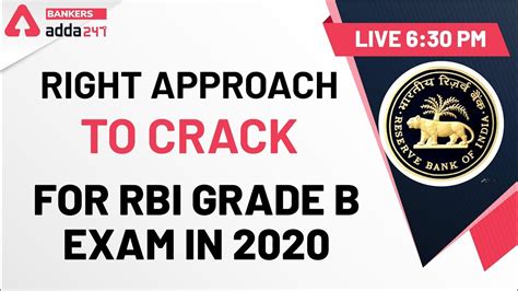 Right Approach To Crack Rbi Gr B Exam In 2020 Youtube