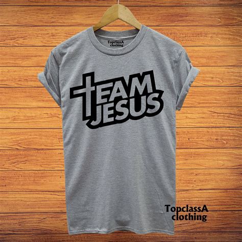 Team Jesus Christian T Shirt Religious Gospel Grace Bible Verse Pastor