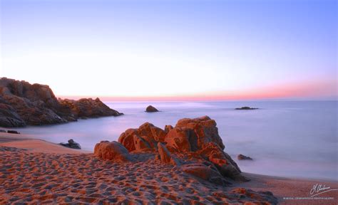 Wallpaper Landscape Sunset Sea Bay Rock Shore Sand Photography