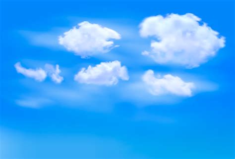 Blue Sky With Clouds Concept Векторные клипарты текстурные фоны