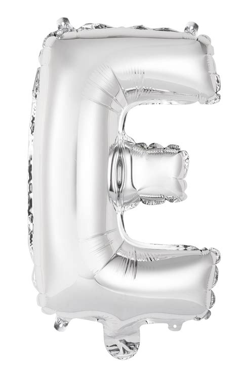 Letter E Silver Foil Balloon 35cm Party Savers