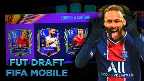 Como Jogar Fut Draft No Fifa Mobile 22 Veio O Cr7 E O Benzema😱 Youtube