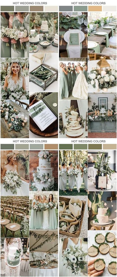 10 Sage Green Wedding Color Palettes For 2020 Trends Sage Green