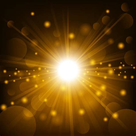 Gold Shine With Lens Flare Background Vector Illustration 21901371