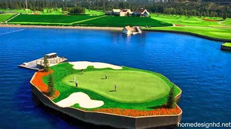 Floating Golf Course At Coeur D Alene Resort Hd Youtube