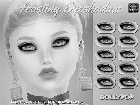 Second Life Marketplace ~dollypop~ Frosting Eyeshadow Bom And Omega