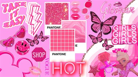 Neon Pink Aesthetic Wallpaper Collage Miinullekko
