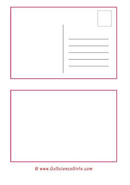 Free Postcard Template For Kids For Christmas School And Thank You