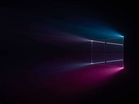 Download the most beautiful windows 10 wallpaper for your new desktop background. Windows 10 Logo Blue Pink Dark Wallpaper