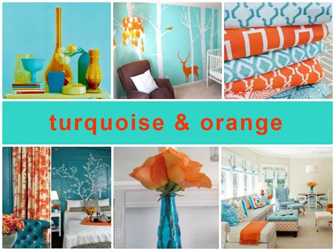 Turquoise And Orange Combination For Home Decoration Orange Home