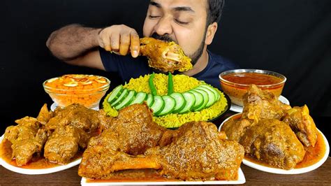 Huge Spicy Desi Style Mutton Curry Bhuna Khichuri Mutton Leg Piece