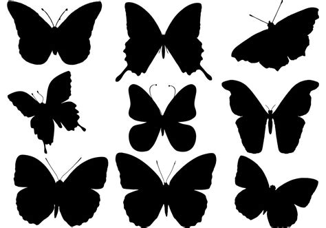 Free Butterfly Silhouette Vector Download Free Vector Art Stock