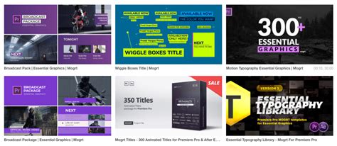 Motion graphics elements pack | mogrt for premiere pro. How to Import and Edit a Motion Graphics Template ...