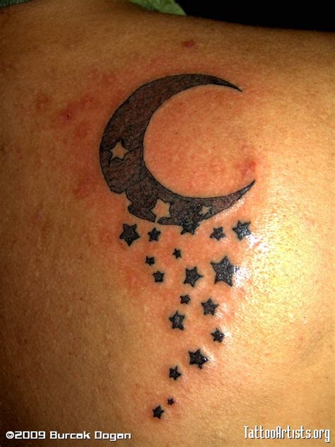 The tattoo of all the celestial bodies like the sun moon and stars make a combination which symbolizes many major traits of black outlined half moon and dotted full moon tattoo on mid inner arm. 91 Moon Tattoos That Are Out of This World