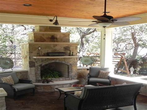 How To Build Outdoor Porches With Fireplaces With Common Design