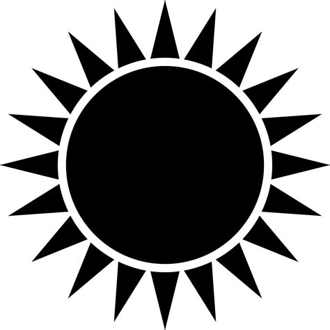 Black Sun Clipart Clip Art Royalty Free Stock Images Black And White