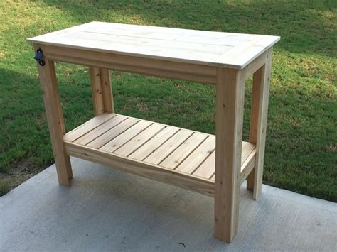 A diy outdoor grilling station will make grill easier, and won't cost a lot. grill prep table grilling table build outdoor grill prep ...