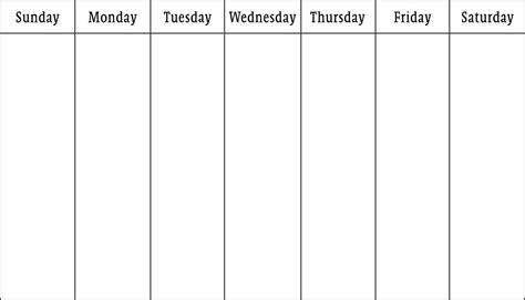 1 Week Calendar Printable Free Calendar Template