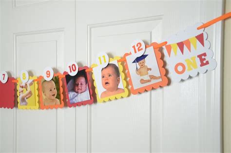 One 12 Month Photo Banner First Year Photo Banner First Year Etsy