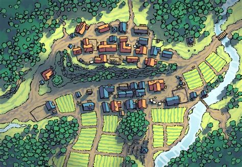 Modern Rpg Town Map