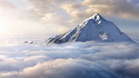 Snow Covered Mountaintop Above Clouds Windows 10 Spotlight Images