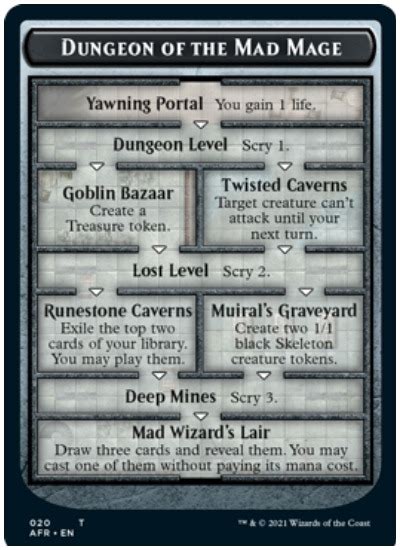 Mtg Reveals 3 Dungeon Cards From Adventures Of The Forgotten Realms
