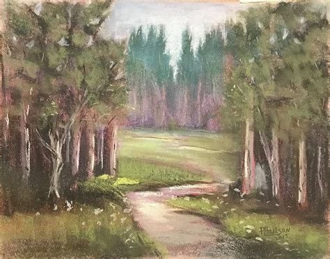 Forest Path Pastel By Peggy Paulson Fine Art America
