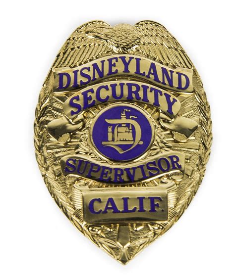 Disneyland Security Supervisor Badge