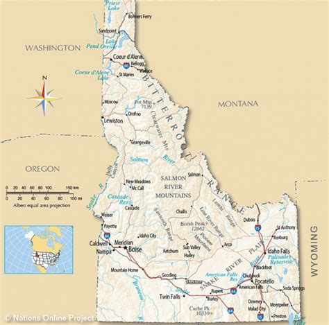 Printable Map Of Idaho