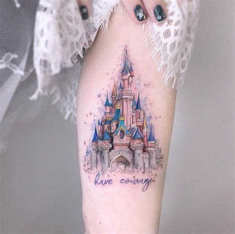 33 Exquisite Disney Castle Tattoo Designs Tattooblend