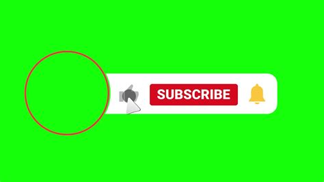 Subscriber Icon Bell Notification Icon And Like Button Green Screen Template Stock