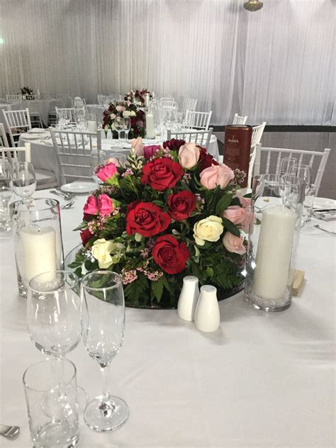 Assorted Fresh Flower Wedding Reception Centerpiece Wedding Reception